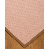 Natural Area Rugs 100%, Natural Fiber Handmade Eloise, Pink Wool Rug, Sienna Border - 2'6" x 8'