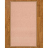 Natural Area Rugs 100%, Natural Fiber Handmade Eloise, Pink Wool Rug, Wheat Border - 12' x 15'