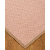 Natural Area Rugs 100%, Natural Fiber Handmade Eloise, Pink Wool Rug, Wheat Border - 12' x 15'