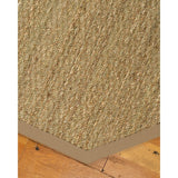 Natural Area Rugs, 100% Natural Fiber Handmade Half Panama, Beige Seagrass Oval Rug (8'X10'), Wheat Border - 8'x10'