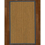 Natural Area Rugs, 100% Natural Fiber Handmade Half-Panama, Natural Seagrass Rug 10' Square, Marine Border - 10' x 10' Square