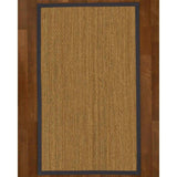 Natural Area Rugs 100%, Natural Fiber Handmade Half-Panama, Natural Seagrass Rug (2' 6" X 14'), Midnight Blue Border