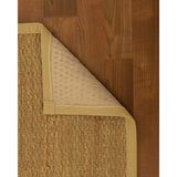 Natural Area Rugs, 100% Natural Fiber Handmade Half-Panama, Natural Seagrass Rug 6' Square, Sage Border - 6' x 6' Square
