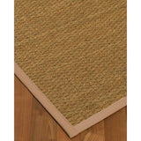 Natural Area Rugs, 100% Natural Fiber Handmade Half-Panama, Natural Seagrass Rug 8' Square, Wheat Border - 8' x 8' Square