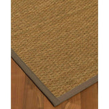 Natural Area Rugs 100%, Natural Fiber Handmade Half-Panama, Natural Seagrass Rug, Fossil Border - 2'9" x 9'