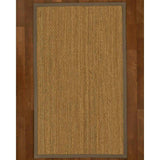 Natural Area Rugs 100%, Natural Fiber Handmade Half-Panama, Natural Seagrass Rug, Fossil Border - 2'9" x 9'