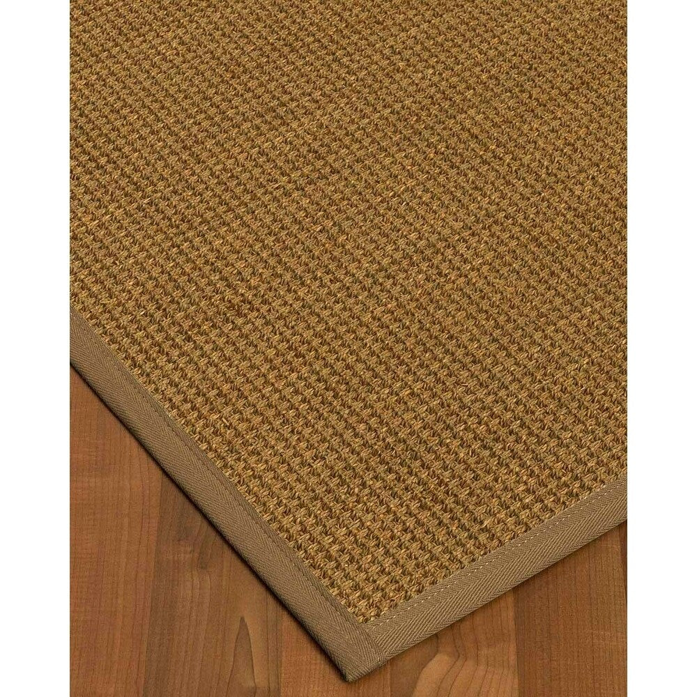Natural Area Rugs, 100% Natural Fiber Handmade Hamptons, 7' Octagon Beige Seagrass Rug, Squirrel Border - 7' x 7'