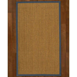 Natural Area Rugs, 100% Natural Fiber Handmade Hamptons, Natural Seagrass Rug 10' Square, Marine Border - 10' x 10' Square