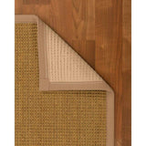 Natural Area Rugs, 100% Natural Fiber Handmade Hamptons, Natural Seagrass Rug 8' Square, Wheat Border - 8' x 8' Square