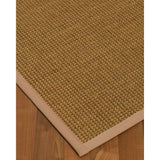 Natural Area Rugs, 100% Natural Fiber Handmade Hamptons, Natural Seagrass Rug 8' Square, Wheat Border - 8' x 8' Square