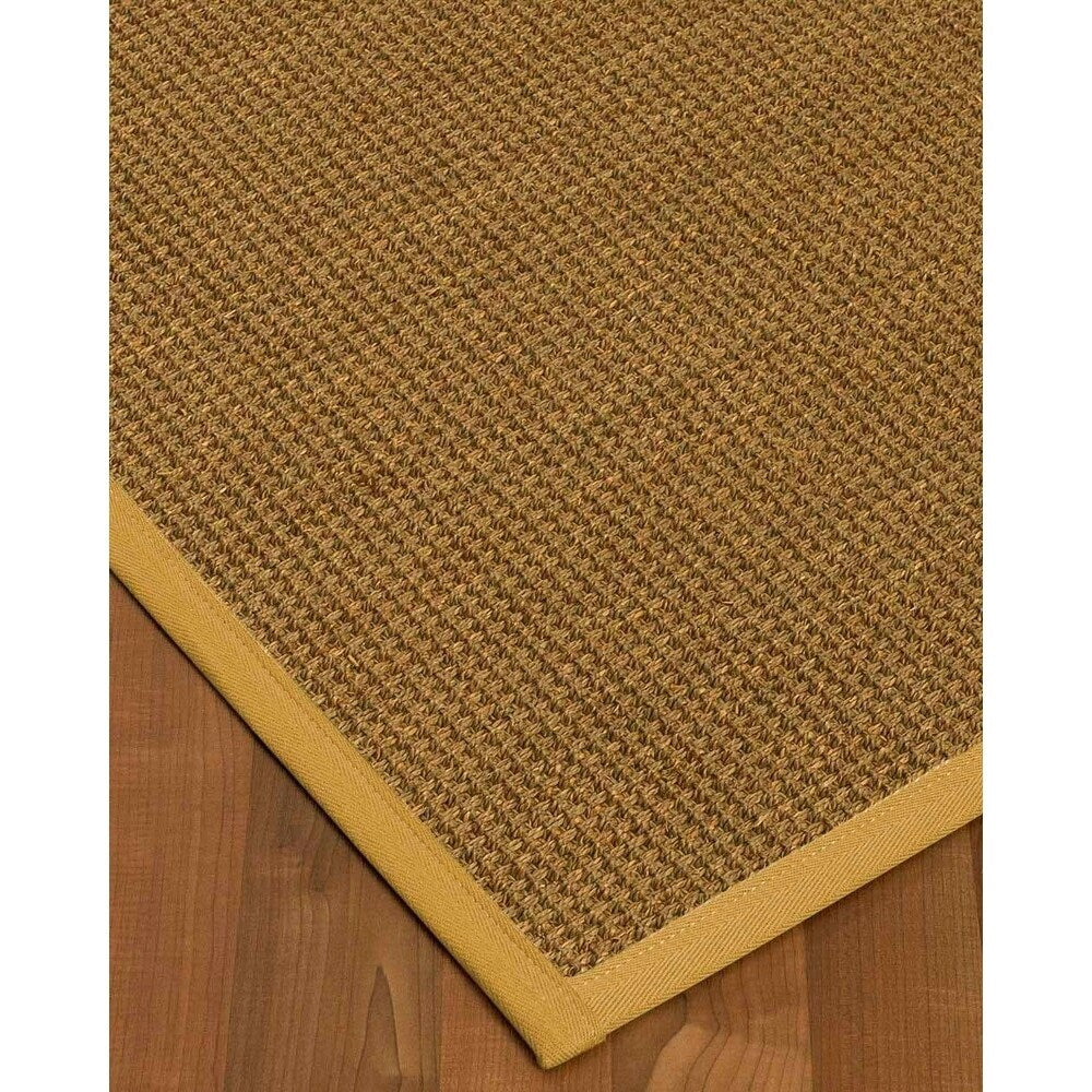 Natural Area Rugs 100%, Natural Fiber Handmade Hamptons, Natural Seagrass Rug, Tan Border - 12' x 15'