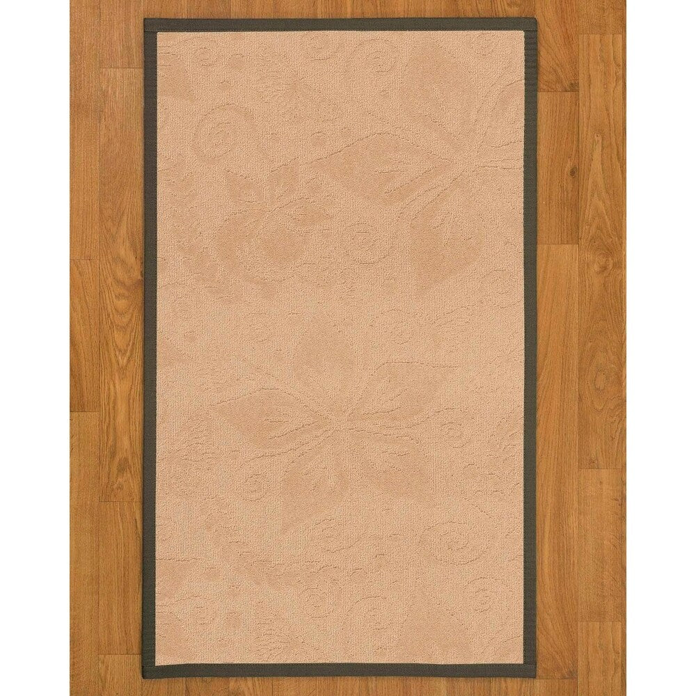 Natural Area Rugs 100%, Natural Fiber Handmade Hermosa, Beige Wool Rug, Moss Border - 12' x 15'