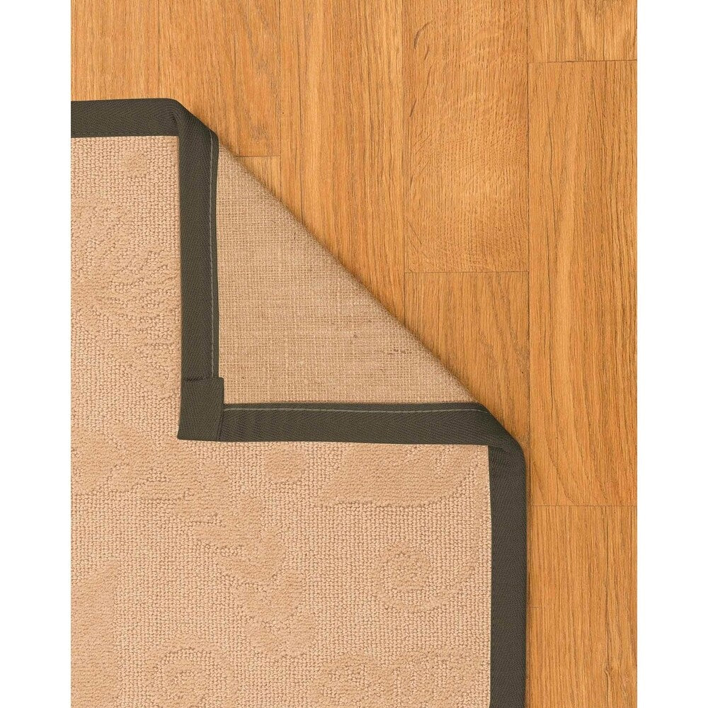 Natural Area Rugs 100%, Natural Fiber Handmade Hermosa, Beige Wool Rug, Moss Border - 12' x 15'
