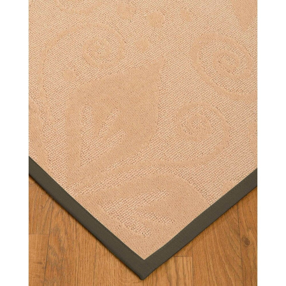 Natural Area Rugs 100%, Natural Fiber Handmade Hermosa, Beige Wool Rug, Moss Border - 12' x 15'