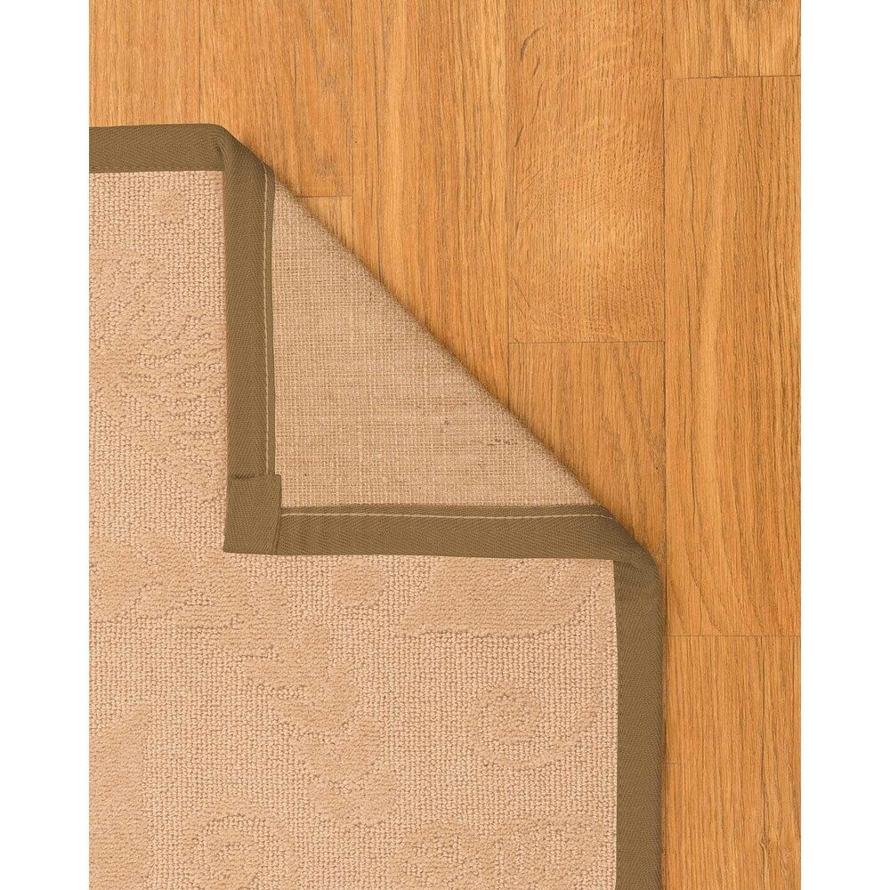 Natural Area Rugs 100%, Natural Fiber Handmade Hermosa, Beige Wool Rug, Squirrel Border - 9' x 12'