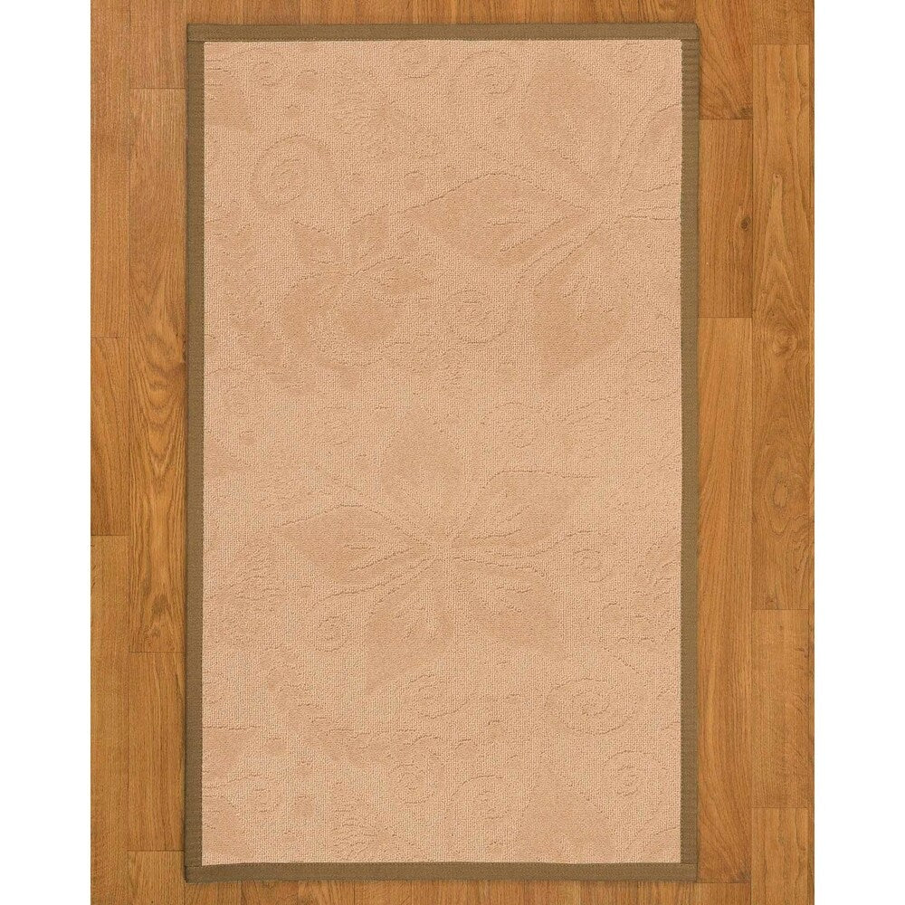 Natural Area Rugs 100%, Natural Fiber Handmade Hermosa, Beige Wool Rug, Squirrel Border - 9' x 12'