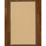 Natural Area Rugs 100%, Natural Fiber Handmade Icon, White Wool/Sisal Rug, Fossil Border - 6' x 9'