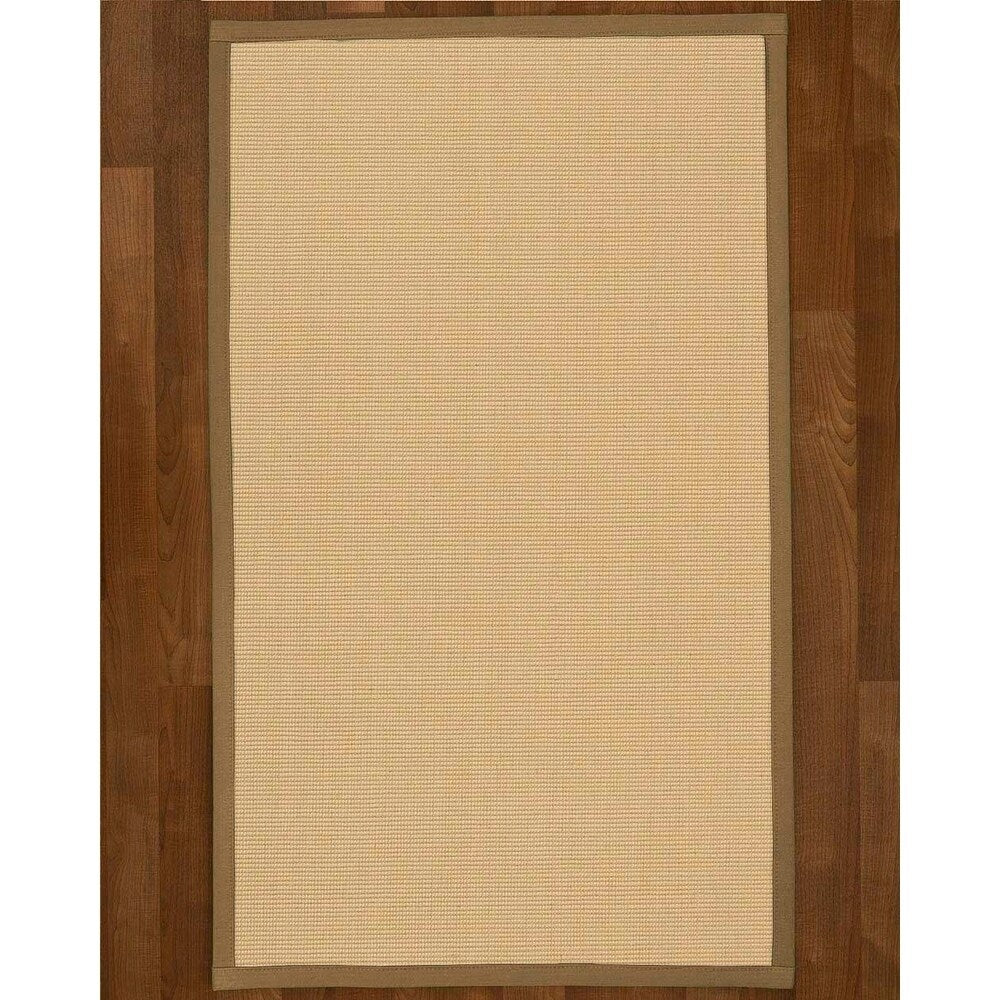 Natural Area Rugs 100%, Natural Fiber Handmade Icon, White Wool/Sisal Rug, Squirrel Border - 6' x 9'