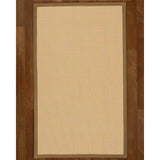 Natural Area Rugs 100%, Natural Fiber Handmade Icon, White Wool/Sisal Rug, Squirrel Border - 6' x 9'