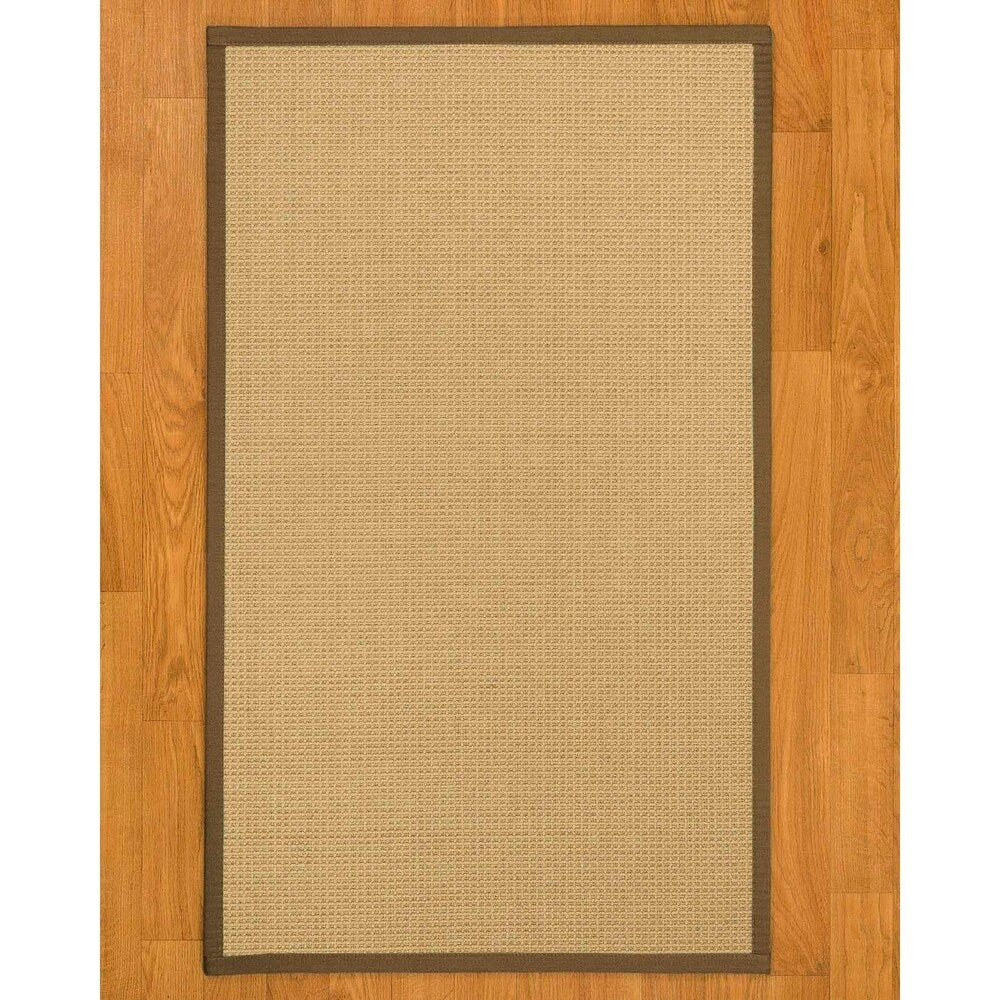 Natural Area Rugs, 100% Natural Fiber Handmade Logan, Beige Sisal Rug 10' Square, Malt Border - 10' x 10'