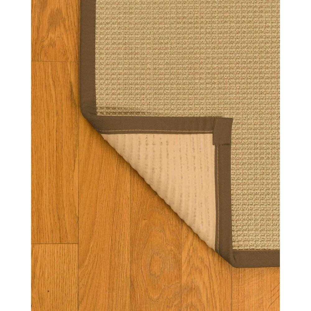 Natural Area Rugs, 100% Natural Fiber Handmade Logan, Beige Sisal Rug 10' Square, Malt Border - 10' x 10'