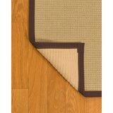Natural Area Rugs, 100% Natural Fiber Handmade Logan, Beige Sisal Rug 8' Square, Fudge Border - 8' x 8'