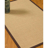 Natural Area Rugs, 100% Natural Fiber Handmade Logan, Beige Sisal Rug 8' Square, Fudge Border - 8' x 8'