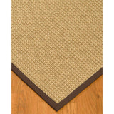 Natural Area Rugs, 100% Natural Fiber Handmade Logan, Beige Sisal Rug 8' Square, Fudge Border - 8' x 8'