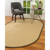 Natural Area Rugs, 100% Natural Fiber Handmade Lucca, 6' Octagon Beige Sisal Rug, Malt Border - 6' x 6' Octagon