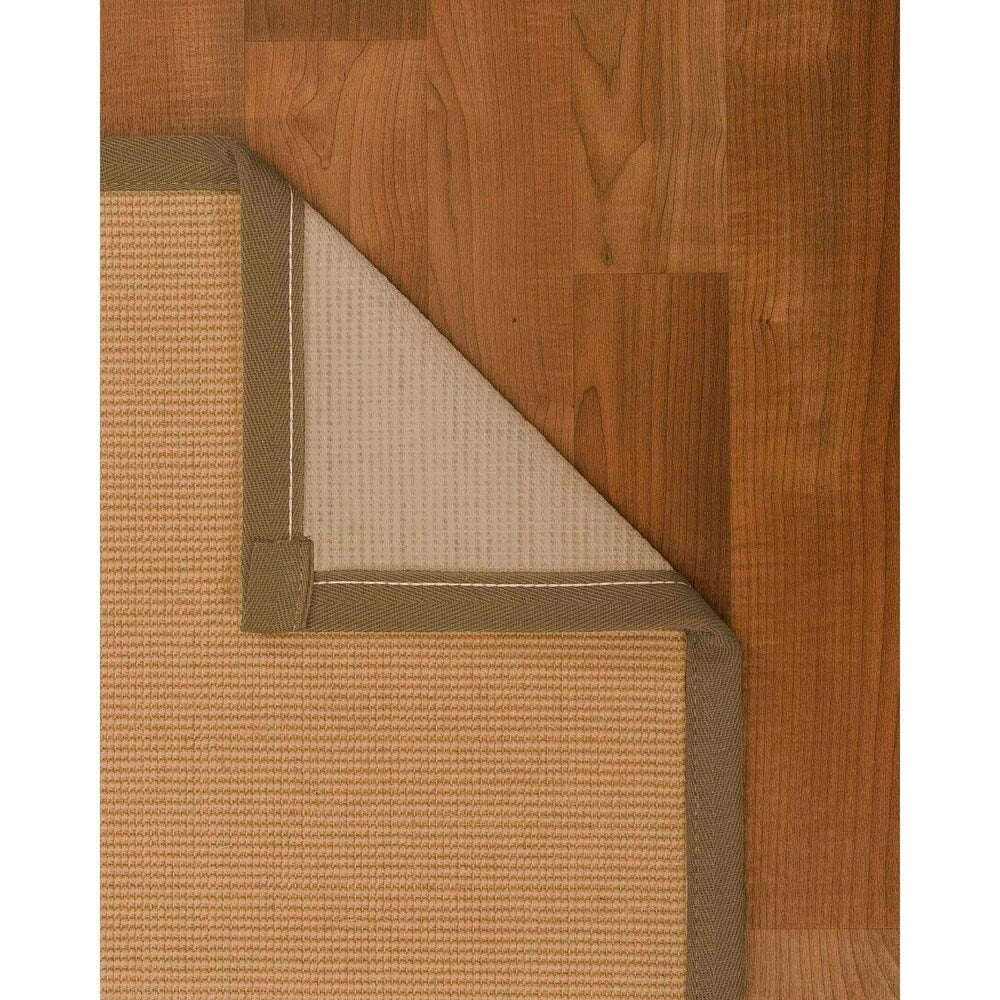Natural Area Rugs 100%, Natural Fiber Handmade Majesty, Beige Wool/Sisal Rug, Squirrel Border - 6' x 9'