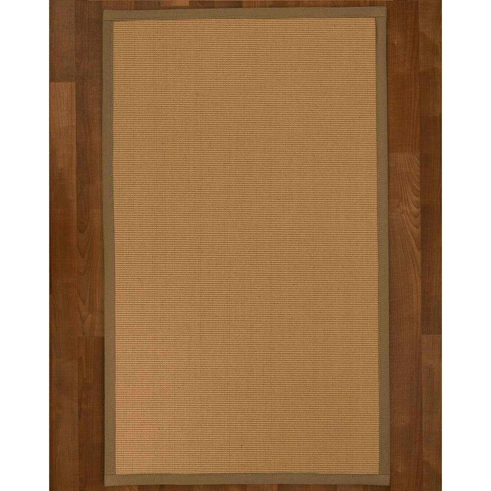 Natural Area Rugs 100%, Natural Fiber Handmade Majesty, Beige Wool/Sisal Rug, Squirrel Border - 6' x 9'