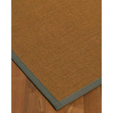 Natural Area Rugs, 100% Natural Fiber Handmade Moda, Light Brown Sisal Rug 8' Square, Green Border - 8' x 8'