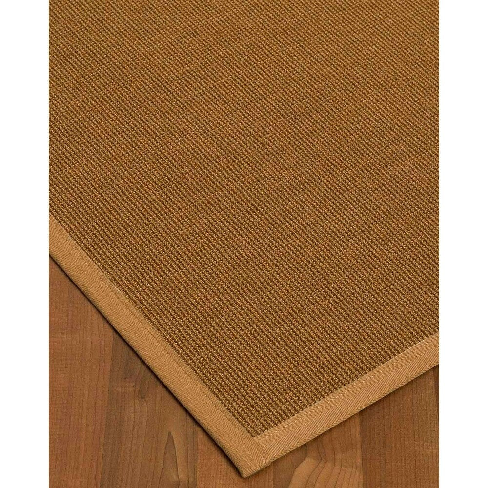 Natural Area Rugs 100%, Natural Fiber Handmade Moda, Light Brown Sisal Rug, Khaki Border - 2' x 3'