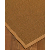 Natural Area Rugs 100%, Natural Fiber Handmade Moda, Light Brown Sisal Rug, Khaki Border - 2' x 3'