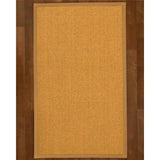 Natural Area Rugs 100%, Natural Fiber Handmade Niagara, Gold/Multi Sisal Rug, Khaki Border - 4' x 6'