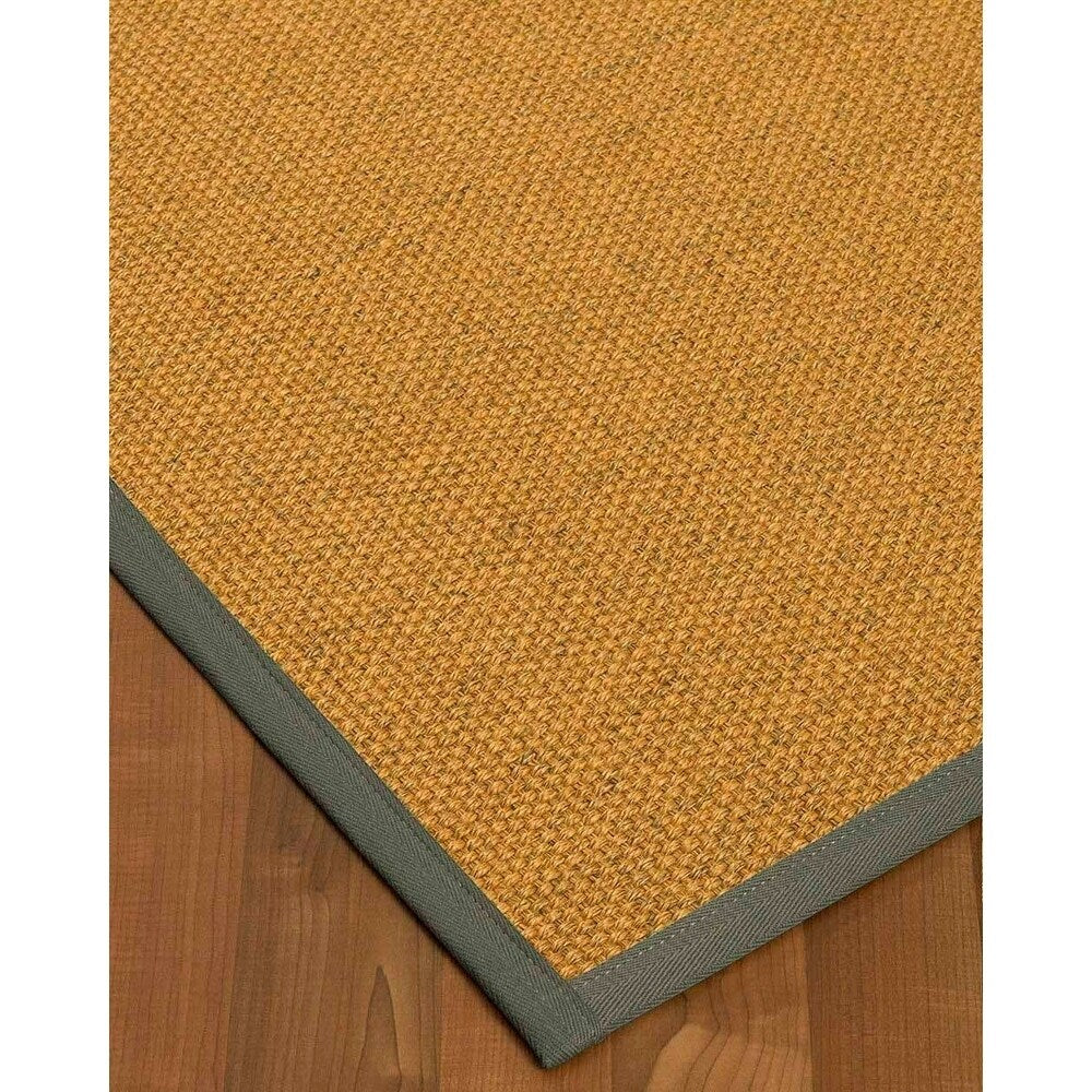 Natural Area Rugs 100%, Natural Fiber Handmade Niagara, Gold/Multi Sisal Rug, Green Border - 2' x 3'