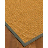 Natural Area Rugs 100%, Natural Fiber Handmade Niagara, Gold/Multi Sisal Rug, Green Border - 2' x 3'