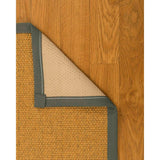 Natural Area Rugs 100%, Natural Fiber Handmade Niagara, Gold/Multi Sisal Rug, Green Border - 2' x 3'