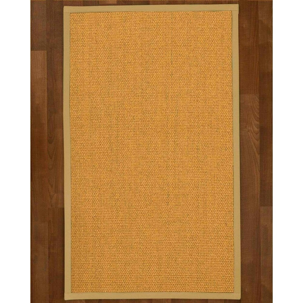 Natural Area Rugs 100%, Natural Fiber Handmade Niagara, Gold/Multi Sisal Rug, Sage Border - 12' x 18'