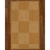 Natural Area Rugs, 100% Natural Fiber Handmade Nirvana, Bronze/Beige Sisal Rug 8' Square, Doe Border - 8' x 8'
