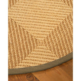 Natural Area Rugs, 100% Natural Fiber Handmade Osaka, 6' Octagon Bronze/Gold Sisal Rug, Squirrel Border - 6' x 6' Octagon