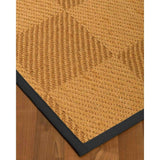 Natural Area Rugs, 100% Natural Fiber Handmade Osaka, Bronze/Gold Sisal Rug 6' Square, Black Border - 6' x 6' Square