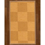 Natural Area Rugs, 100% Natural Fiber Handmade Osaka, Bronze/Gold Sisal Rug 6' Square, Wheat Border - 6' x 6' Square