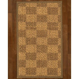 Natural Area Rugs, 100% Natural Fiber Handmade Parson, Brown/Multi Sisal Rug 6' Square, Squirrel Border - 6' x 6' Square