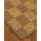 Natural Area Rugs, 100% Natural Fiber Handmade Parson, Brown/Multi Sisal Rug 6' Square, Squirrel Border - 6' x 6' Square