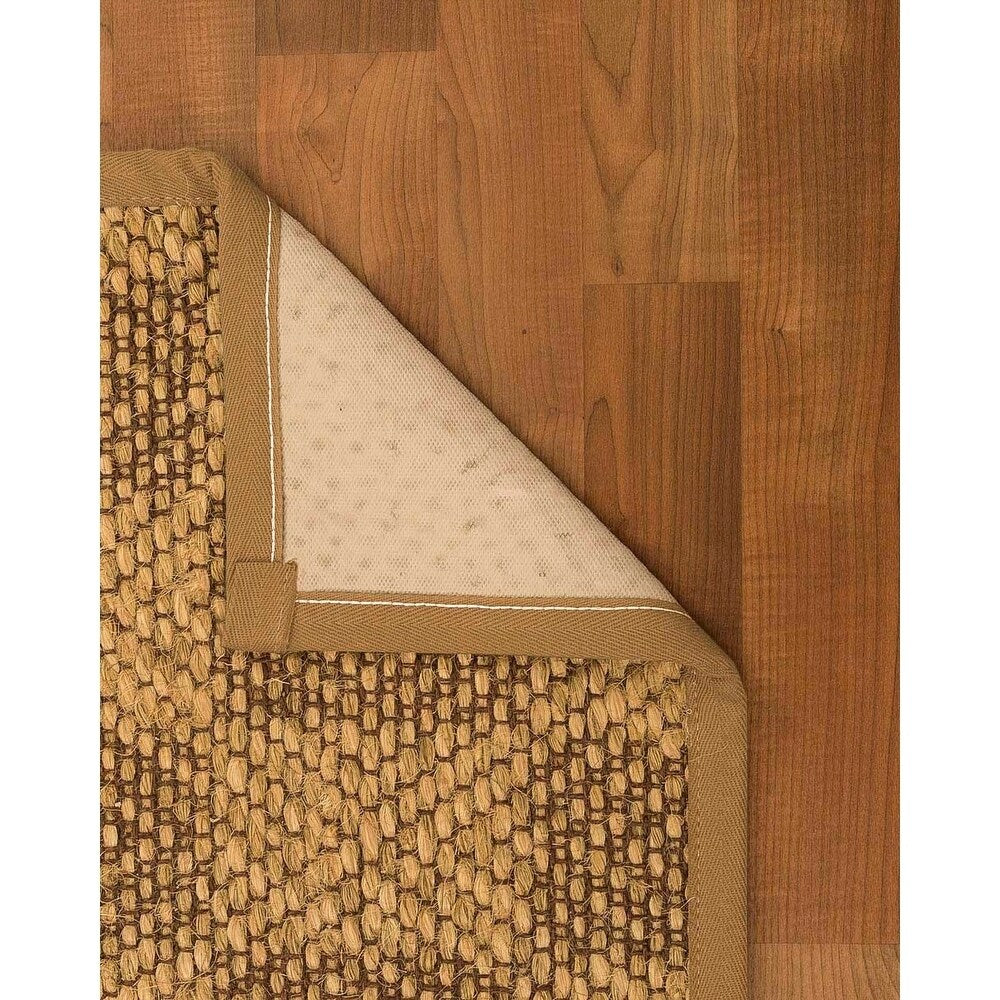 Natural Area Rugs 100%, Natural Fiber Handmade Parson, Brown/Multi Sisal Rug, Doe Border - 2' x 3'