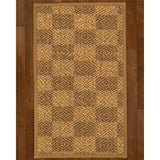 Natural Area Rugs 100%, Natural Fiber Handmade Parson, Brown/Multi Sisal Rug, Doe Border - 2' x 3'