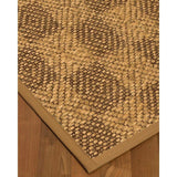 Natural Area Rugs 100%, Natural Fiber Handmade Parson, Brown/Multi Sisal Rug, Doe Border - 2' x 3'