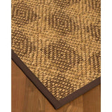 Natural Area Rugs 100%, Natural Fiber Handmade Parson, Brown/Multi Sisal Rug, Fudge Border - 2'6" x 14'