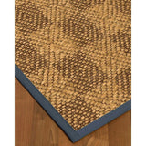 Natural Area Rugs 100%, Natural Fiber Handmade Parson, Brown/Multi Sisal Rug, Marine Border - 12' x 18'